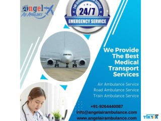 Avail Angel Air Ambulance Service in Bagdogra With MBBS Doctors And Nurses