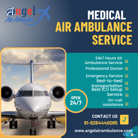 obtain-angel-air-ambulance-service-in-gaya-with-excellent-medical-care-big-0