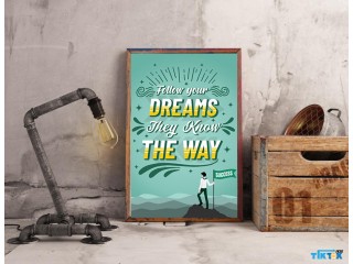 FOLLOW YOUR DREAMS | Beautiful Motivational Canvas to keep you motivated