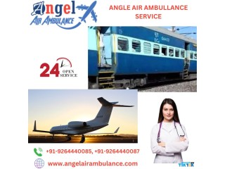 Gain Angel Air and Train Ambulance Service in Darbhanga with Medical Equipment