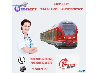 Book Medilift Train Ambulance Service in Guwahati with Life-Saving Equipment