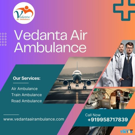 obtain-vedanta-air-ambulance-in-delhi-with-apt-medical-aid-big-0