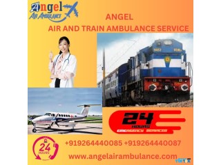 Book Angel Air and Train Ambulance Services in Delhi with Advanced Ventilator Setup