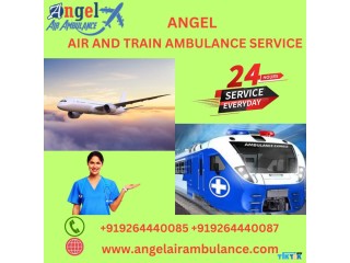 Get Angel Air and Train Ambulance Service in Raigarh with the Availability of Medical Equipment