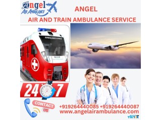 Use Angel Air and Train Ambulance Service in Gaya with Advanced Medical Team