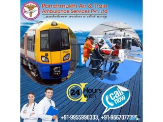 Avail Panchmukhi Train Ambulance Service in Jamshedpur at low cost.