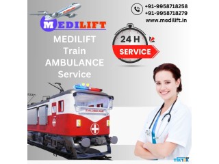 Medilift Train Ambulance Service in Raigarh operates all Booking Procedures