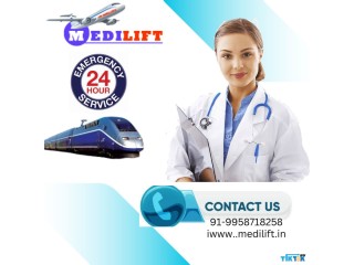 Medilift Train Ambulance Service in Ranchi Transfers Patients Energetically