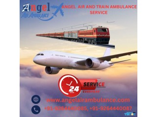 Gain Angel Air and Train Ambulance Service in Lucknow for Transport with Ventilator Aid