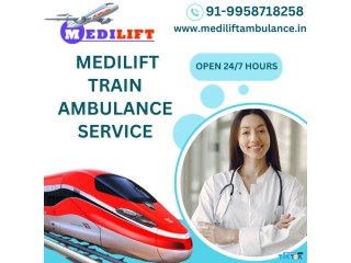 The Medilift Train Ambulance Service in Ranchi provides emergency support 24/7