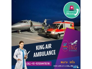 Book Credible ICU Support Air Ambulance Service in Dibrugarh by King