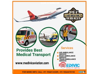 Credible Air Ambulance Service in Vellore by Medivic with All Enhanced Remedial Setup