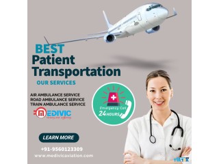 Medivic Aviation Air Ambulance from Lucknow with All Medical Outfits for Comfortable shifting