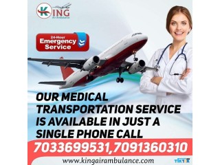 Book Credible Air Ambulance in Kolkata with Medical Support by King