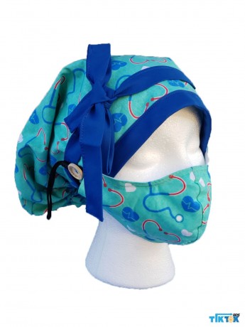 scrub-cap-with-hair-pins-and-buttons-blue-stethoscope-heartbeat-pattern-big-1