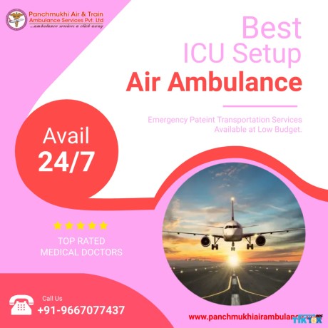 hire-foremost-air-ambulance-services-in-patna-with-medical-facility-by-panchmukhi-big-0