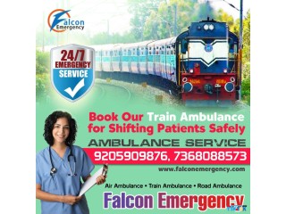 Falcon Emergency Medical Train Ambulance in Patna is offering Bed to Bed Service