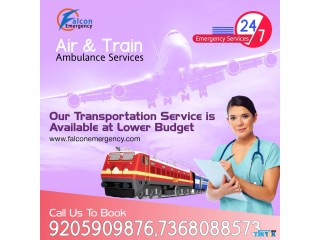 Falcon Train Ambulance in Kolkata with Economical Medical Ground Transportation