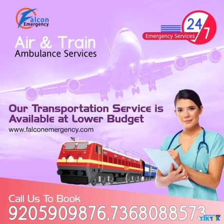 falcon-train-ambulance-in-kolkata-with-economical-medical-ground-transportation-big-0