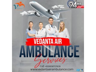 Vedanta Air Ambulance Services in Allahabad with Hi-Tech ICU Medical Facility