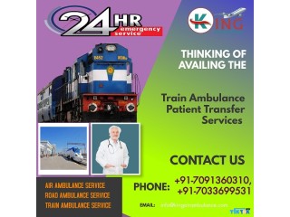 Hire Finest ICU Support Train Ambulance Services in Guwahati by King