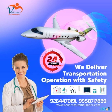 vedanta-air-ambulance-service-in-bhubaneswar-with-the-best-medical-doctor-facilities-big-0