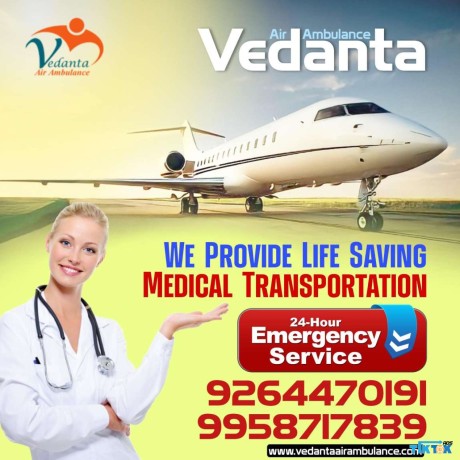 vedanta-air-ambulance-services-in-raipur-with-all-medical-support-big-0