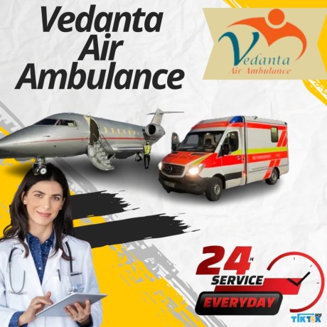 vedanta-air-ambulance-services-in-bhopal-with-well-expert-medical-team-big-0