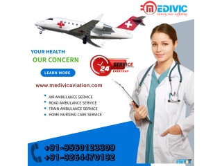 Use Superb 24/7 the Best Medical Facilities by Medivic Air Ambulance Kolkata to Delhi Cost