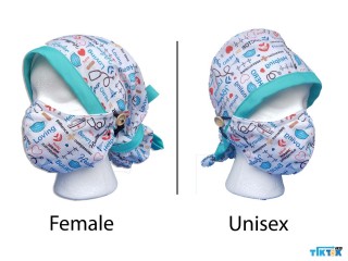 Healthcare Hero Surgical Scrub Cap and face mask bundle.