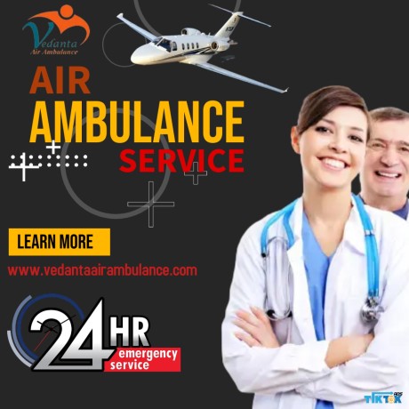 vedanta-air-ambulance-service-in-patna-with-all-kinds-of-medical-facilities-big-0